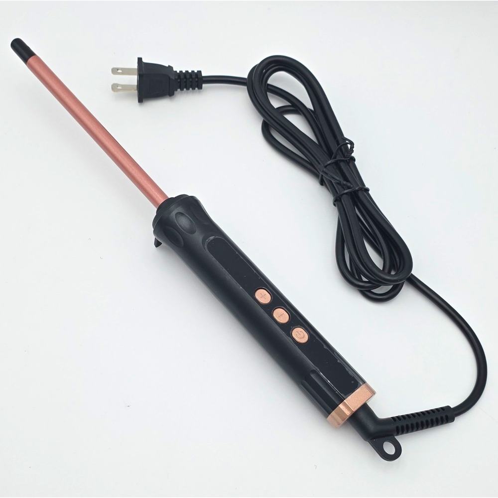 .5 in Ceramic Curling Wand Adjustable Heat 450°F KS-C03 Black/Rose Gold NWOB